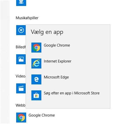 Sådan skifter du default browser i Windows 10