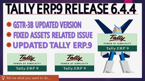 Tally Gst Tally Erp 9 Release 644 New Tally Update Changes In