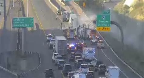 Semi Truck Fire Closes Eastbound I 70 Just West Of C 470 Fox31 Denver