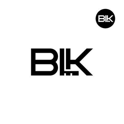 Diseño Del Logotipo De La Letra Blk Monogram Vector Premium