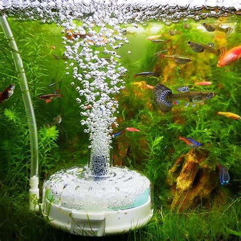 Aquarium Biochemical Sponge Filter Case With Air Stone Ultra Thin Round