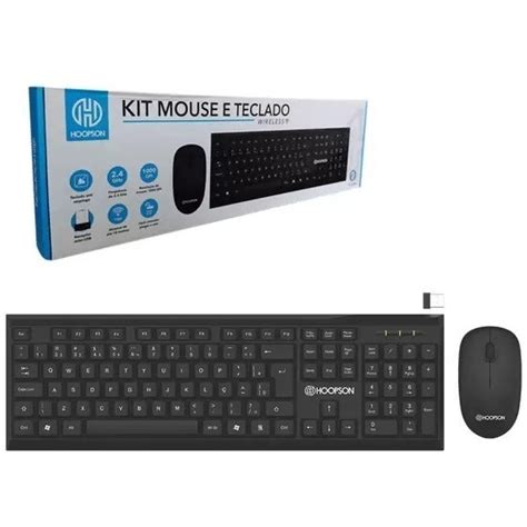 Teclado E Mouse S Fio Wireless 2 4 Ghz Hoopson Tpc 070kw Shopee Brasil