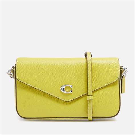 COACH Leather Crossgrain Wyn Cross Body Bag In Yellow Lyst Australia