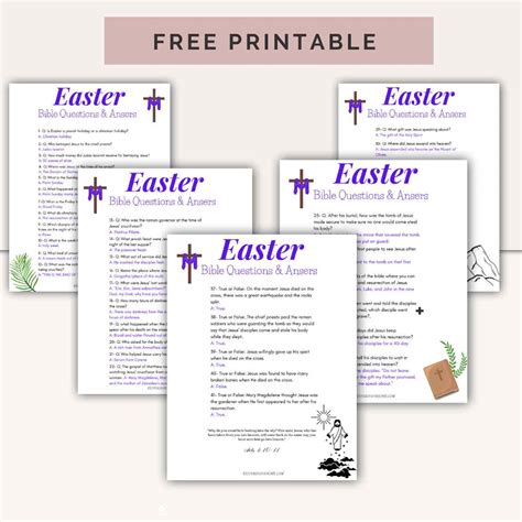 Easter Bible Trivia Free Printable Keeper Of Our Home