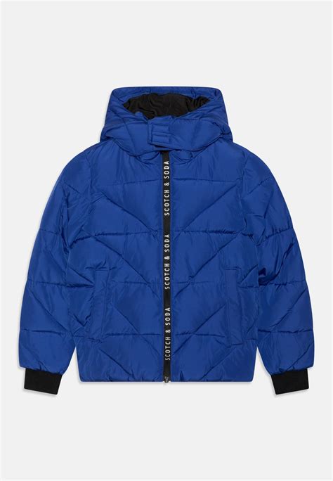 Scotch And Soda Water Repellent Hooded Veste Dhiver Cobalt Bleu