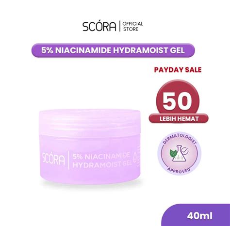 Scora 5 Niacinamide Hydramoist Gel 40ml Pelembab Wajah Yang