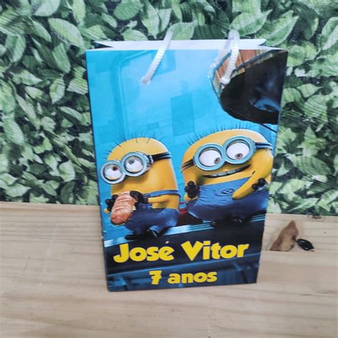 Minions Sacola Personalizada Pronta Entrega Mod Elo