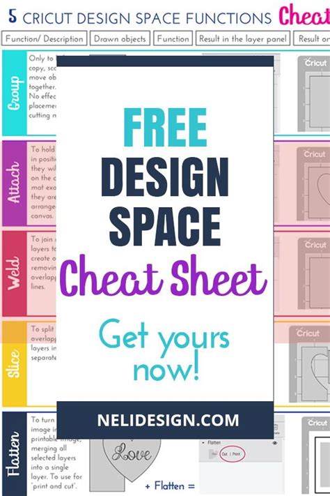 Free Printable Cricut Cheat Sheets