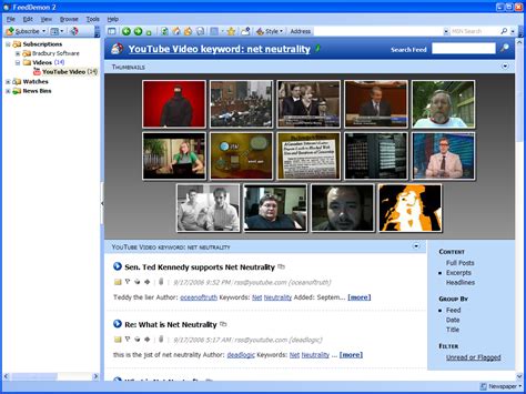 Nick Bradbury: YouTube Video Search for FeedDemon 2 