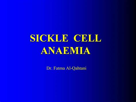 Ppt Sickle Cell Anaemia Powerpoint Presentation Free Download Id