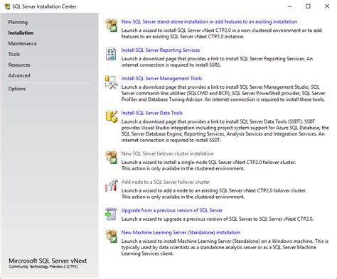 Sql Server Installation Center To Setup New Instance