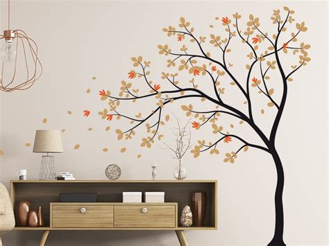 Sticker Arbre Fleurs D Automne 2 Magic Stickers