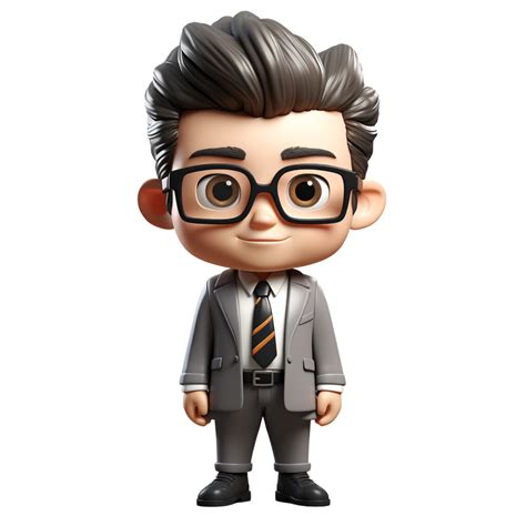 Ai Generated A 3d Cartoon Business Man With Suit On Isolated