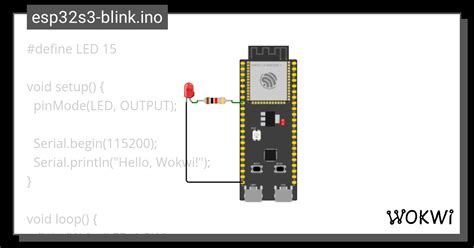 Esp32s3 Blink Ino Wokwi ESP32 STM32 Arduino Simulator