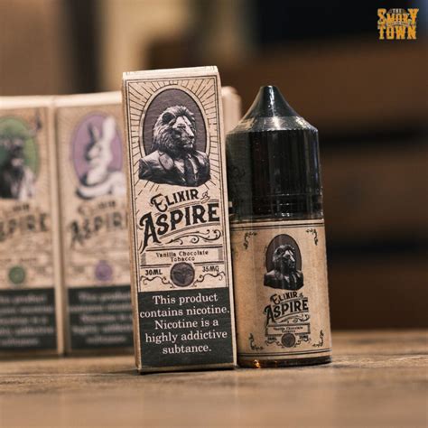 Aspire Elixir Vanilla Chocolate Tobacco Salt Nic The Smoky Town