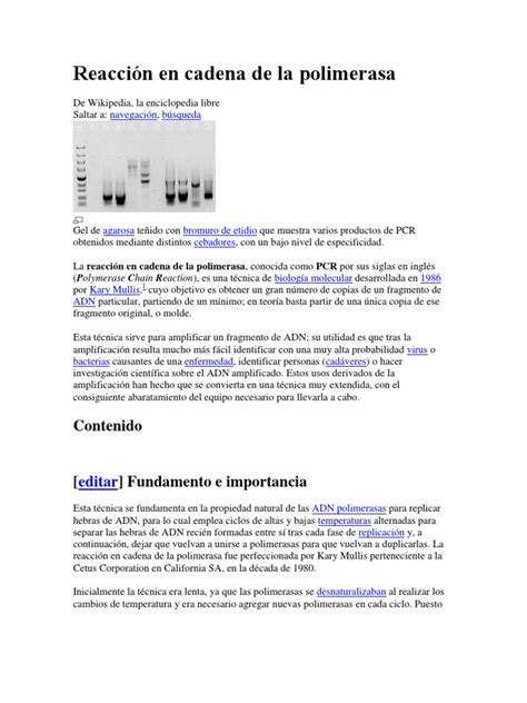 Reacción En Cadena De La Polimerasa Pdf Reacción En Cadena De La Polimerasa Primer