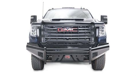 Fab Fours Gm20 S5061 1 Gmc Sierra 2500 3500 Hd 2020 2022 Black Steel Front Bumper No Guard