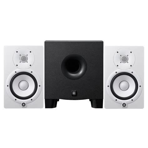 Yamaha Hs Active Studio Monitors White With Hs Powered Subwoofer