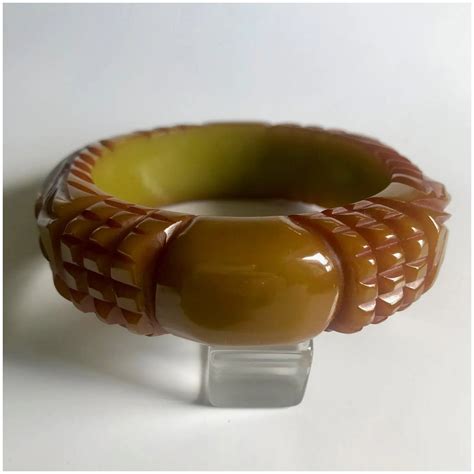 Bakelite Bangle Bracelet Heavily Carved And 12 Thick Bakelite Bangles