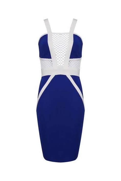 Sexy Women Knitted Patchwork Spaghetti Strap Bandage Dress Rayon