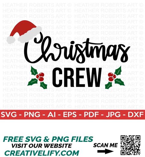 Christmas Crew SVG, Merry Christmas SVG, Mistletoe svg, Wint - Inspire ...