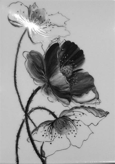 Pin Auf Tattoos Blumen Tattoo Schwarz Mohnblumen Tattoo Blumen