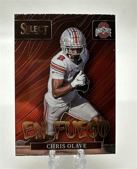 Chris Olave 2022 Panini Select Draft Picks En Fuego RC EN CO Ohio