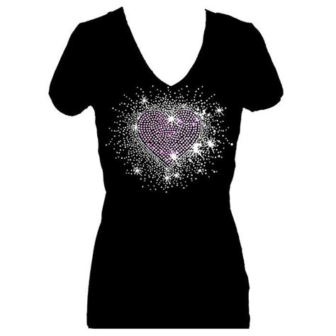 Fashion Rhinestone T Shirt Custom Design Tee Shirts 100 Cotton Women