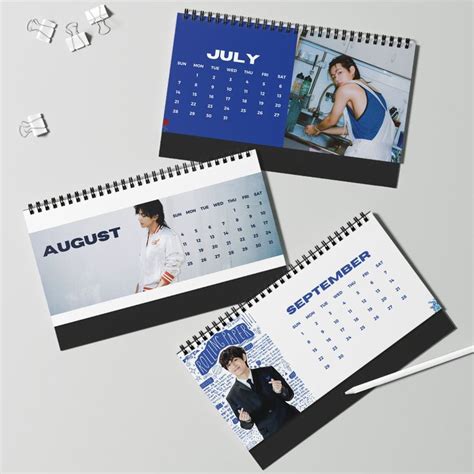 Taehyung V Desk Calendar Kpop Desk Decor Gift Office Desk