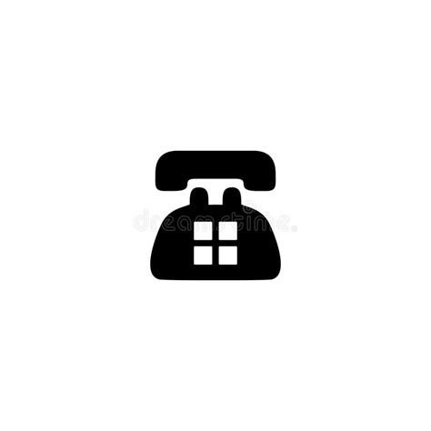 Old Black Phone Icon and Simple Flat Symbol for Web Site, Mobile, Logo ...