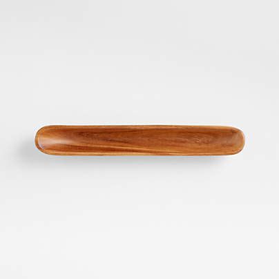 Tondo Acacia Wood Long Oblong Platter Reviews Crate Barrel Canada