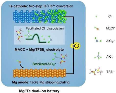 解锁先进镁基双离子电池碲阴极的四电子转换 Angewandte Chemie International Edition X MOL
