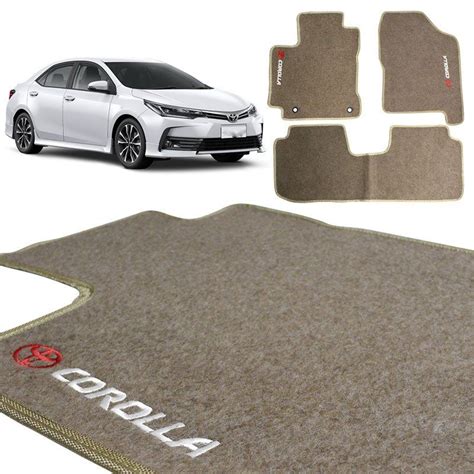 Tapete Em Carpete Toyota Corolla 2018 Bege General Car