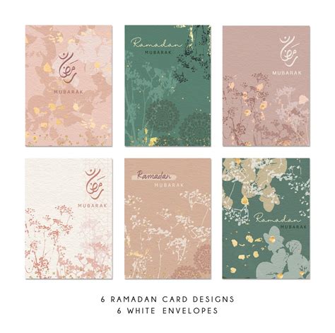 Multipack of 6 Ramadan Mubarak Cards 6 Designs MP BR - Etsy