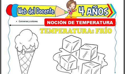 Noción de Temperatura para Niños de 4 Años Web del Docente