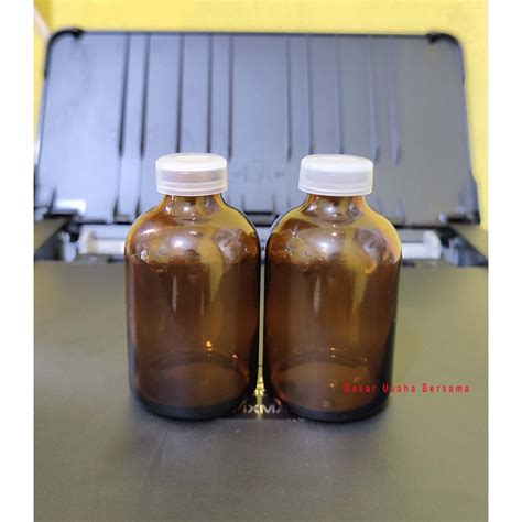 Jual Botol Kaca Vial Coklat Amber 50ml 50 Ml Tutup Plastik Rapat