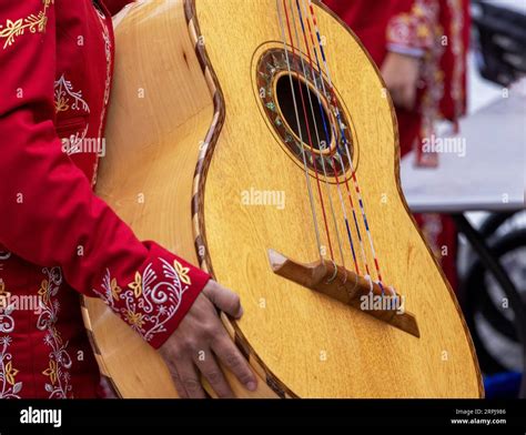 Close Up Shot Of Unrecognizable Mariachi Woman Wearing Traditional