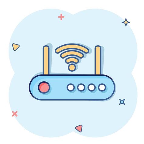 Wifi Router Icon In Comic Style Broadband Cartoon Vector Illustration