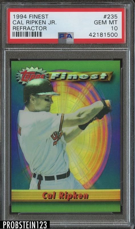 Topps Finest Refractor Cal Ripken Jr Baltimore Orioles Hof Psa