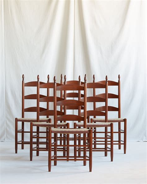 Set Of 6 Historic Shaker Dining Chairs Mount Lebanon — Form Atelier