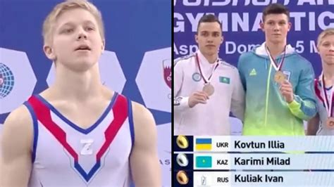 Russian Gymnast Will Be Investigated For Wearing War Symbol On Podium