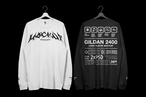 Gildan 2400 Long Sleeve Mockup Hanging Flyerwrk