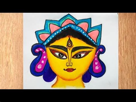 How To Draw Maa Durga Face Durga Puja Drawing Maa Durga Drawing Oil