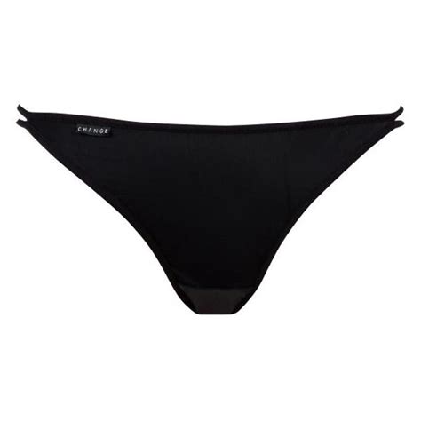 Kalhotky tanga s úzkým zadním dílem CHANGE Tactel String Tanga černé CHANGE Lingerie