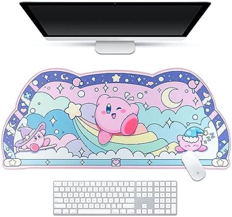 Amazon Pink Cute Desk Mat Kawaii Mouse Pad Anime Gaming Desk Pad