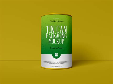 Free Cardboard Tin Can Packaging Mockup Psd Dribbble Graphics