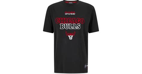 Boss By Hugo Boss Chicago Bulls Basketball Graphic Tee In Black For Men