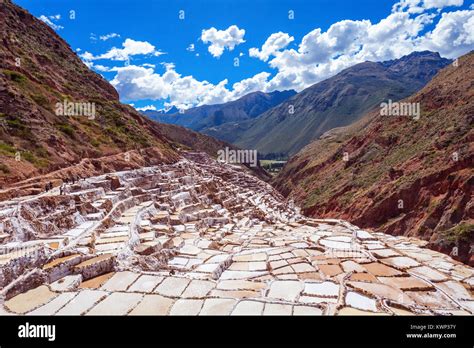 Salinas De Maras Pre Inca Traditional Salt Mine In Peru Stock Photo