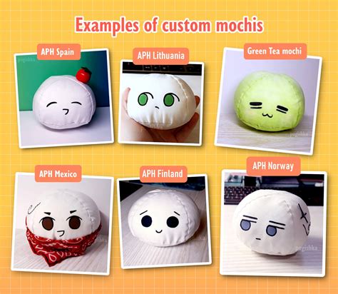 Custom And Hetalia Mochi Plushies Etsy Canada