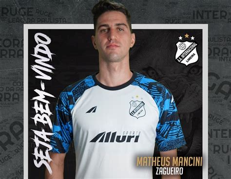 Inter de Limeira anuncia Matheus Mancini zagueiro campeão da Série C